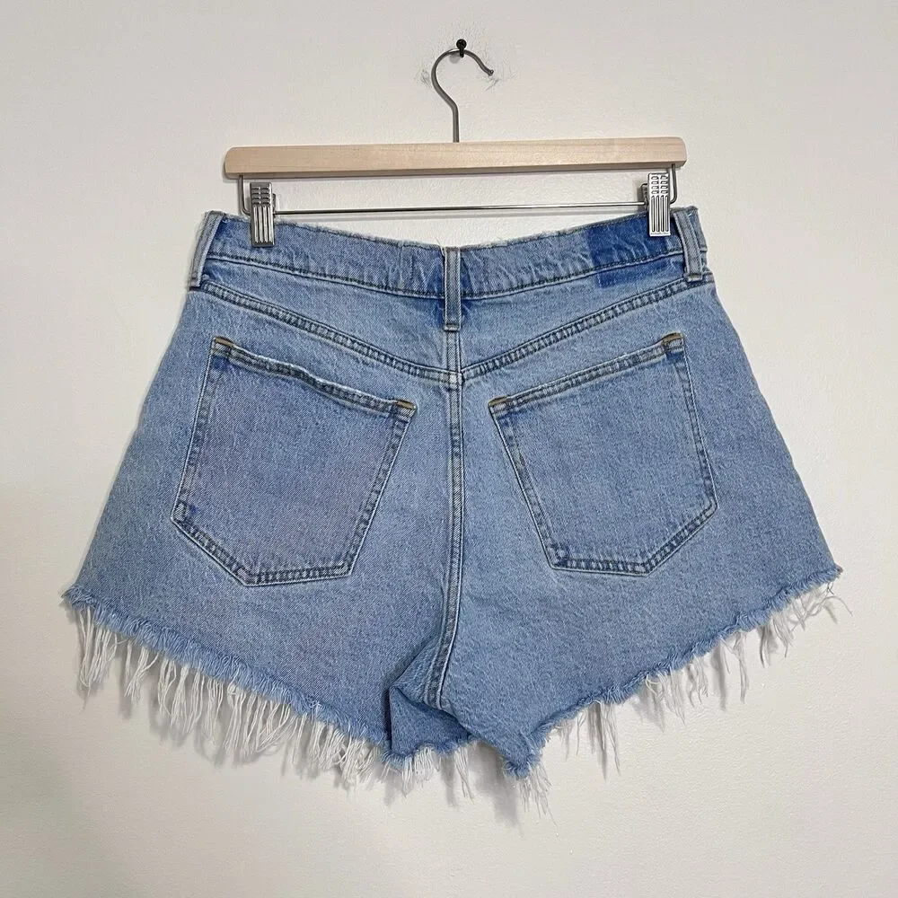 Abercrombie & Fitch The 90s Relaxed Cutoff Shorts Curve Love High Rise Size 30